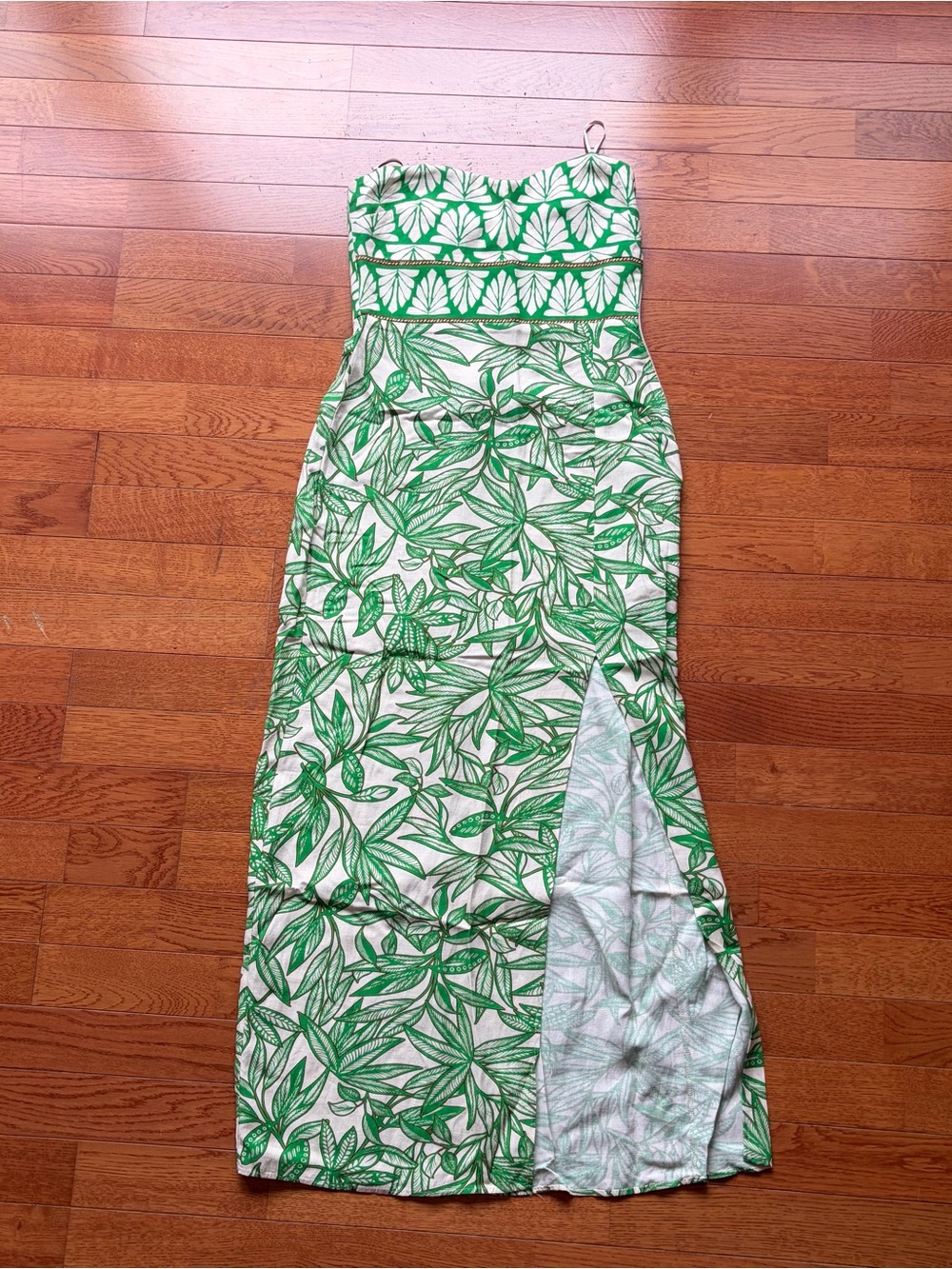 NWT Zara Green Floral Tropical Midi Dress